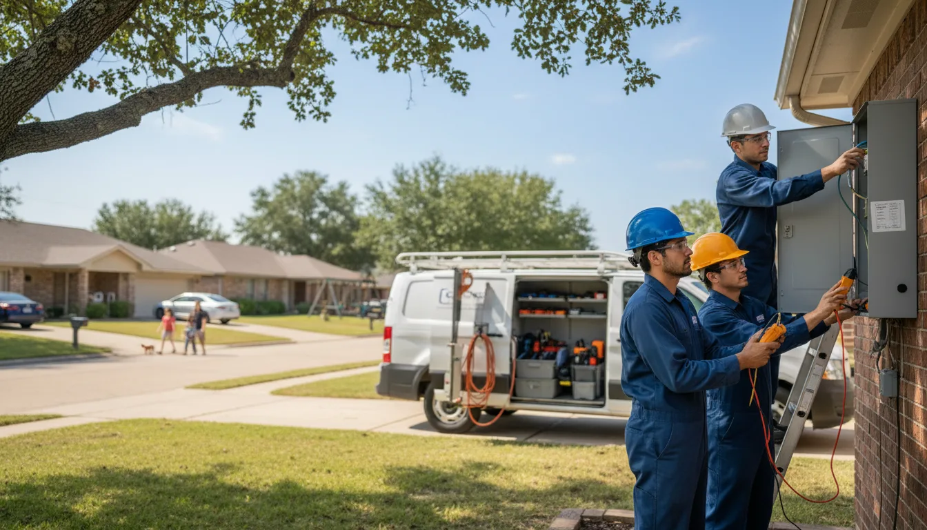 Certified electrician providing emergency electrical services in Gail, TX